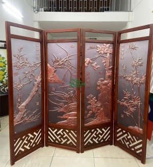 Bình phong gỗ ngăn phòng G58