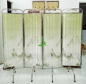 Bình phong inox vải 02