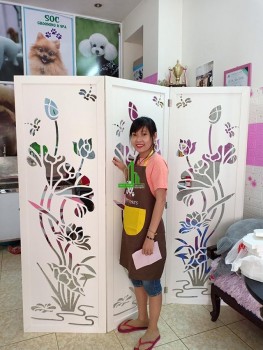 Mẫu bình phong nhựa trang trí