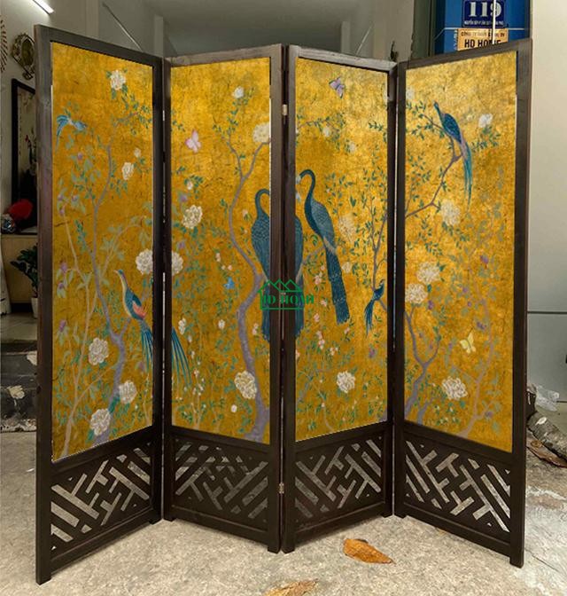 binh phong go trang tri spa