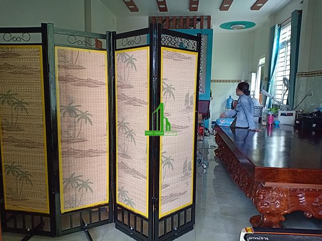 binh phong thep tranh tre dong que