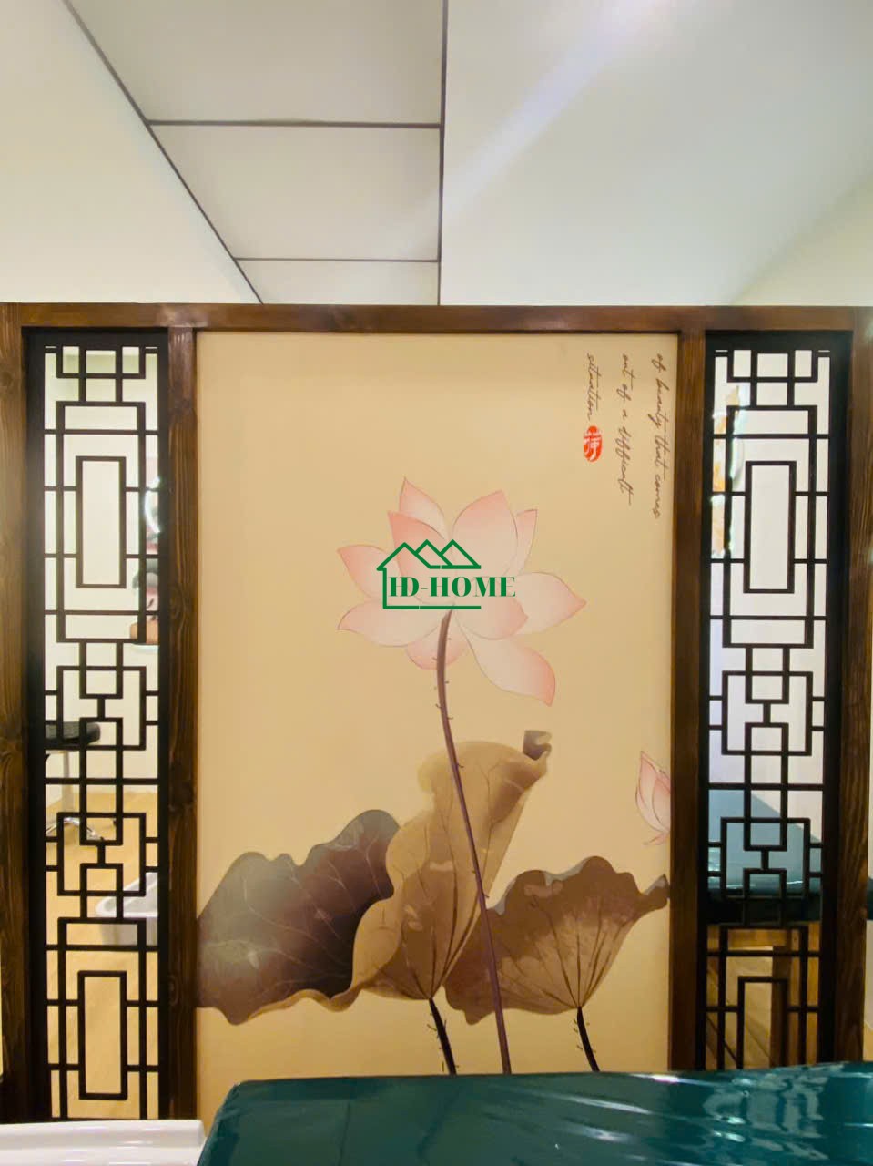 Vách ngăn gỗ phòng spa
